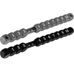 TUNIRO - dwa liczniki manualne kostki do piłkarzyków, czarny-szary