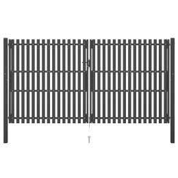 Brama ogrodzeniowa, stalowa, 4 x 2,5 m, antracytowa