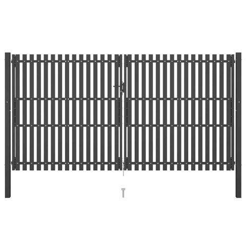 Brama ogrodzeniowa, stalowa, 4 x 2,5 m, antracytowa