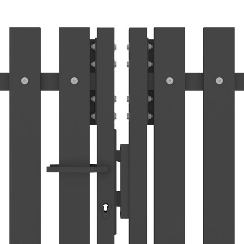 Brama ogrodzeniowa, stalowa, 4 x 2,5 m, antracytowa