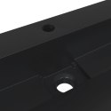 Umywalka, 120x46x11cm, kompozyt mineralny/marmurowy, czarny mat