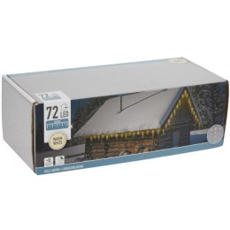 LAMPKI KURTYNA ŚWIETLNA SOPLE ZEW 72 LED CIEPŁY BIAŁY TIMER