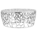Stolik do kawy z odlewanego aluminium, 70 x 30 cm, srebrny