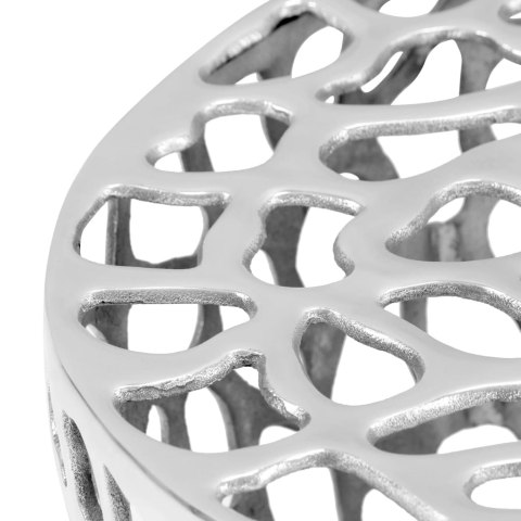 Stolik do kawy z odlewanego aluminium, 70 x 30 cm, srebrny