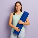 Mata do jogi fitness antypoślizgowa 190×100×0,6cm, niebieska