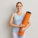 Mata do jogi fitness antypoślizgowa 190×100×0,6cm, pomarańcz