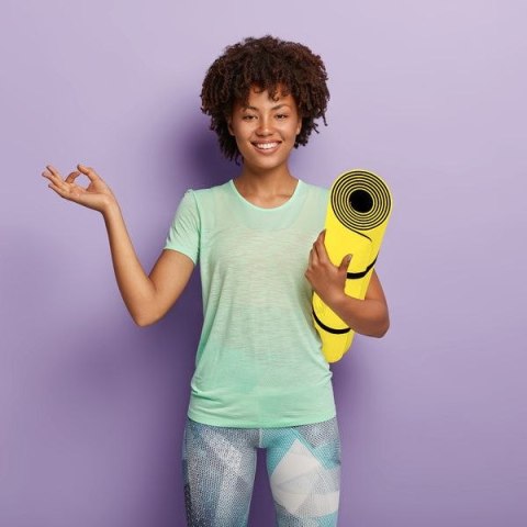 Mata do jogi fitness antypoślizgowa 190×100×0,6cm, żółta