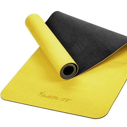 Mata do jogi fitness antypoślizgowa 190×100×0,6cm, żółta