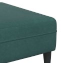 Sofa welurowa z poduszką z poduszką 3 pcs Ciemna zieleń 208 cm Aksamit