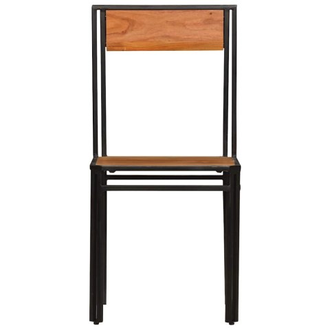 Krzesła jadalniane, 4 szt., lite drewno akacjowe