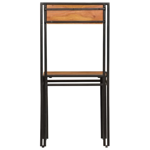 Krzesła jadalniane, 4 szt., lite drewno akacjowe