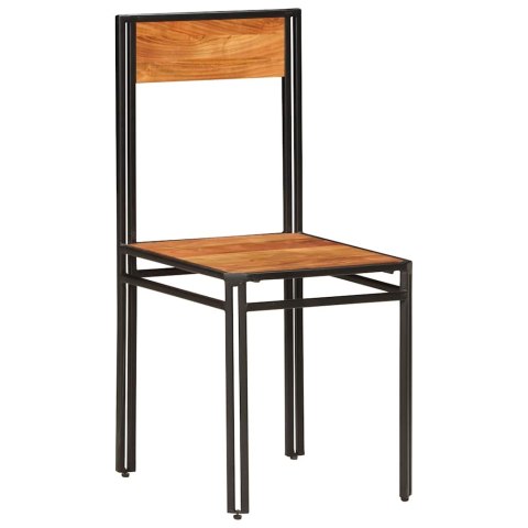 Krzesła jadalniane, 4 szt., lite drewno akacjowe