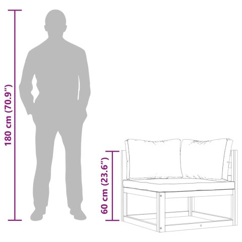 Moduły sofy narożnej z poduszkami, 2 szt., kremowe