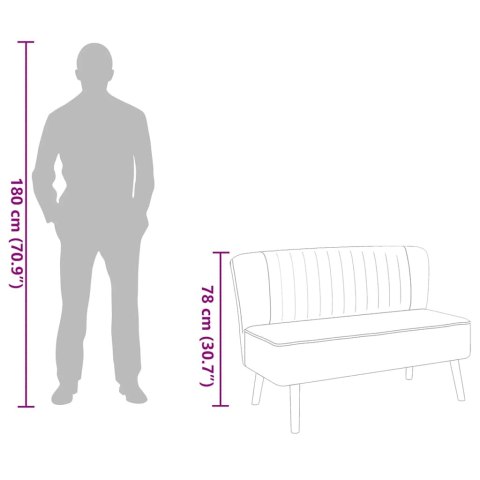 Sofa 117x55,5x77 cm, jasnozielony materiał