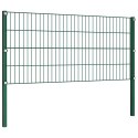 Panel ogrodzeniowy ze słupkami żelaznymi 1040x80 cm zielony