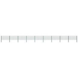 Panel ogrodzeniowy ze słupkami żelaznymi 1557,5x80 cm zielony