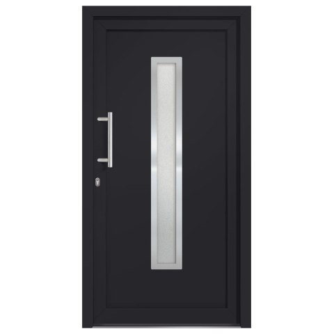 Drzwi wejściowe zewnętrzne, antracytowe, 98 x 200 cm