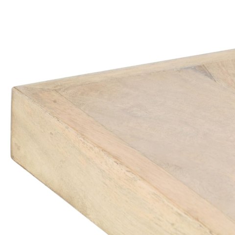 Stół jadalniany, 180 x 90 x 76 cm, lite, bielone drewno mango
