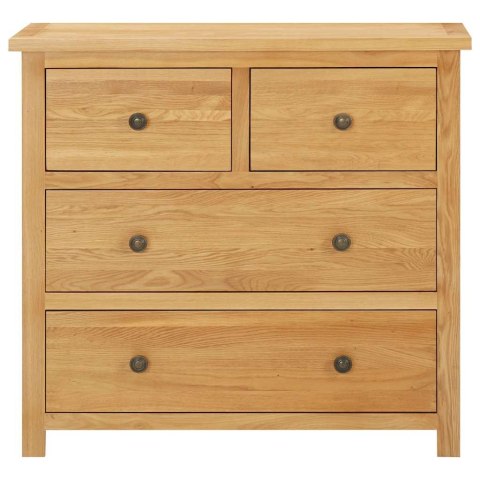 Komoda, 80x35x75 cm, lite drewno dębowe