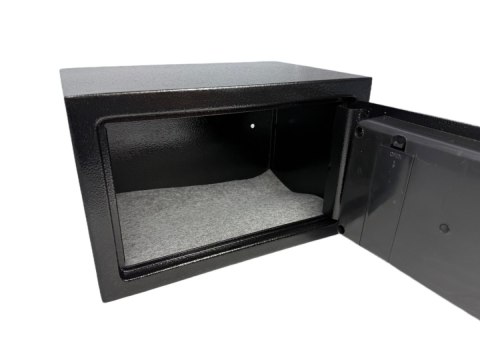 Czarny sejf burowy domowy podwójny system zamykania stalowy nowoczesny wygląd