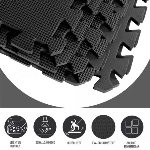 Gorilla Sports Zestaw podkładek ochronnych, czarny, 8 szt.