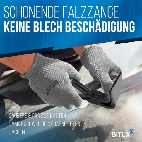 Kleszcze dekarskie Blacharskie szczypce/cęgi do gięcia blachy 3szt. Zielone Bituxx