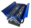 Skrzynka narzędziowa otwierana kolor niebieski 85 elementów Bituxx