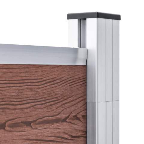 Ogrodzenie do ogrodu, WPC, 872 x 186 cm, brązowe