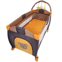 Łóżeczko turystyczne podróżne pomarańczowo-szare