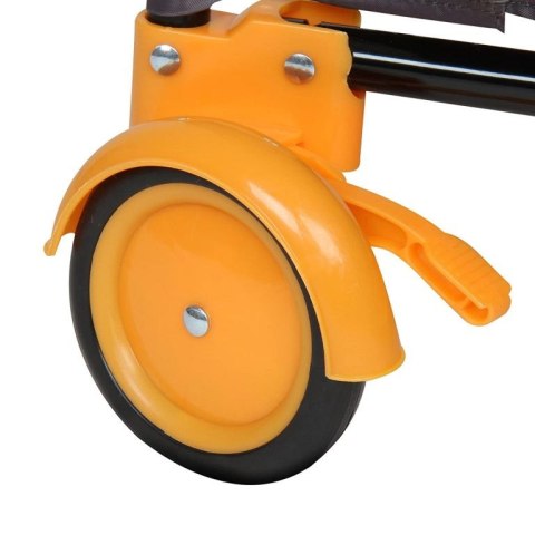 Łóżeczko turystyczne podróżne pomarańczowo-szare