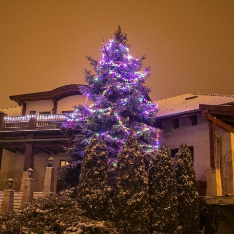 Świąteczne oświetlenie - 5 m, 50 LED, kolorowe, przewód ziel