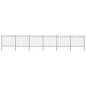 Ogrodzenie ogrodowe z obręczą stalową 1070x150 cm, czarne
