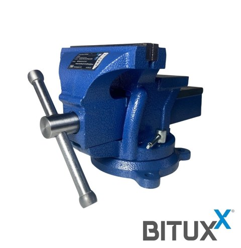 Imadło Ślusarskie Stołowe z żeliwa szczęki BITUXX 125mm Obrotowe 360 stopni