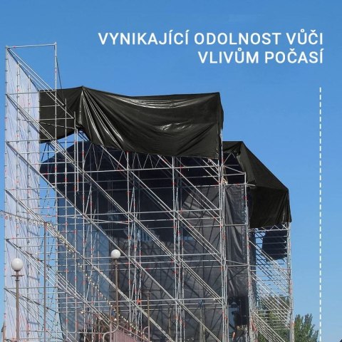 JAGO Plandeka 650 g/m2, aluminiowe oczka, szara, 4 x 6 m