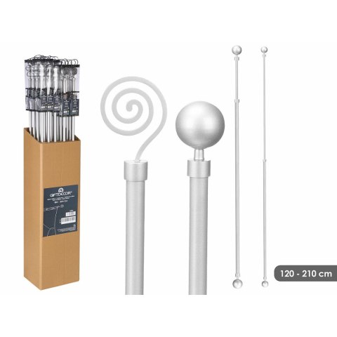 Karnisz Gift Decor Rozsuwany 160-320 cm (24 Sztuk)