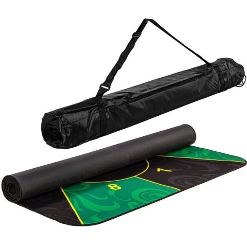 Składana mata do pokera, zielono-czarna, 200 x 90 cm