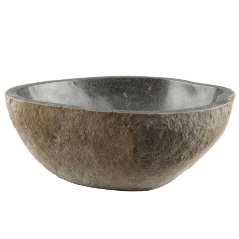 Umywalka z kamienia naturalnego DIVERO, czarna 30 x 30 cm