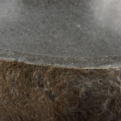 Umywalka z kamienia naturalnego DIVERO, czarna 30 x 30 cm