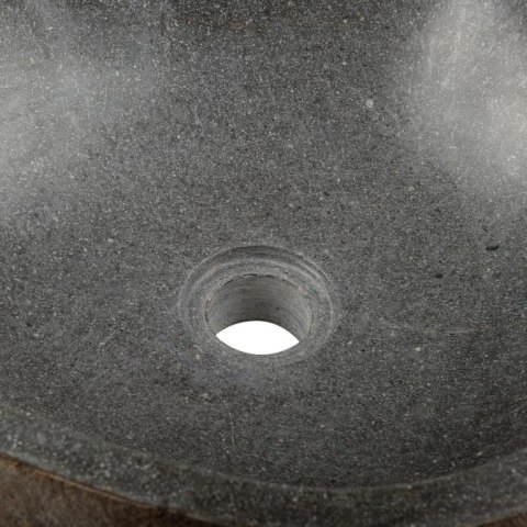 Umywalka z kamienia naturalnego DIVERO, czarna 30 x 30 cm