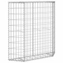 Podniesiona rabata gabionowa, trapezowa, stal, 100x20x100 cm