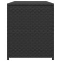 Skrzynia ogrodowa, czarna, 120 x 50 x 60 cm, rattan PE