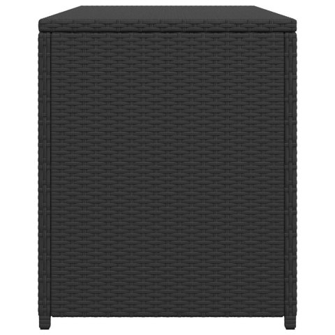 Skrzynia ogrodowa, czarna, 120 x 50 x 60 cm, rattan PE