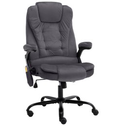 Masujące krzesło biurowe, ciemnoszare, obite aksamitem