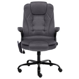 Masujące krzesło biurowe, ciemnoszare, obite aksamitem