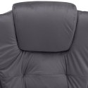Masujące krzesło biurowe, ciemnoszare, obite aksamitem