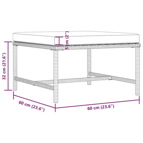 4-cz. zestaw wypoczynkowy do ogrodu, poduszki, czarny rattan PE