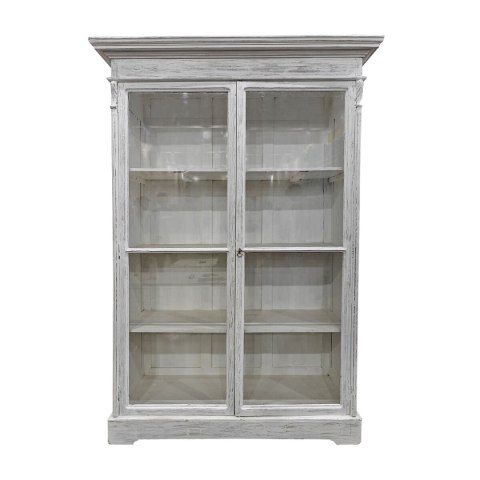 Ekspozytor stojący Home ESPRIT Biały Drewno mango