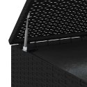 Skrzynia na poduszki ogrodowe rattan PE 100x49x103,5 cm, czarna