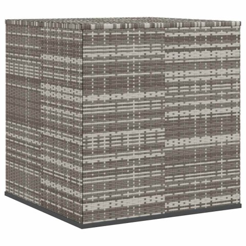 Skrzynia na poduszki ogrodowe, rattan PE, 100x97,5x104cm, szara