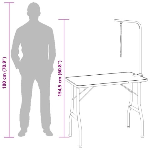 Stół groomerski ze smyczą, regulowany